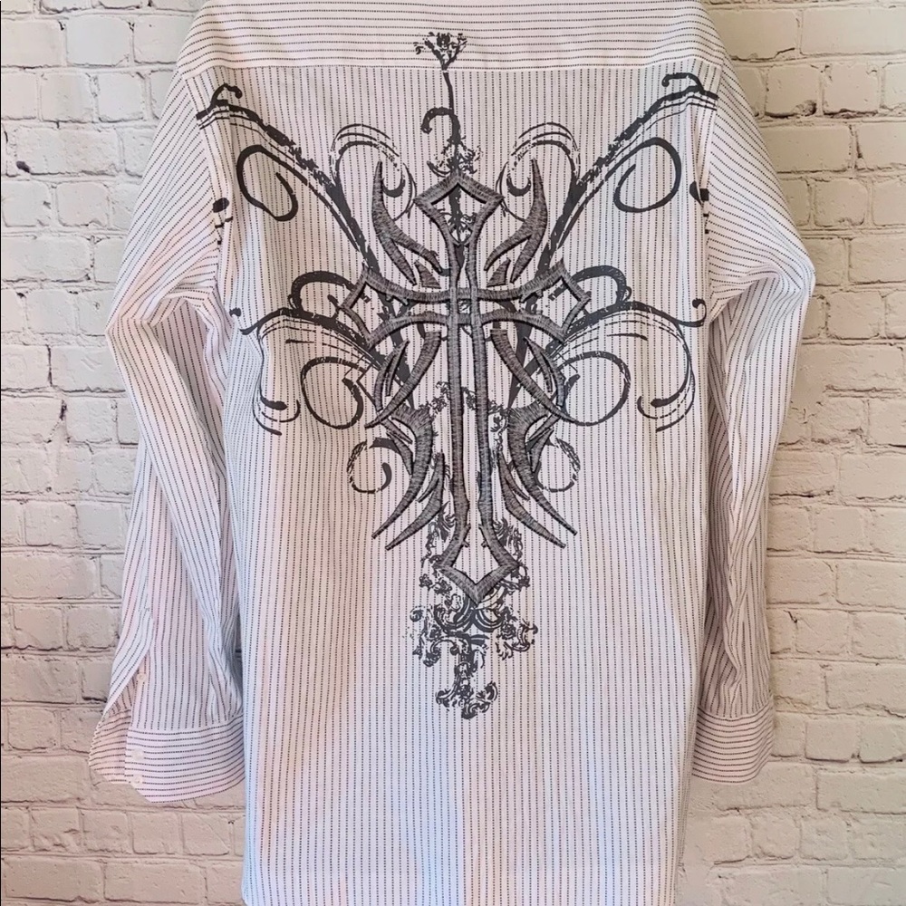 Mens Premium Culture Mens Long Sleeve shirt Size 2XL Modern Fit Very Unique